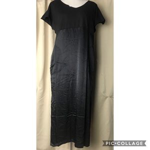 TINA JO Black Midi Dress with Pockets Medium